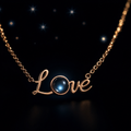 Croaix Projection Necklace with its lens catching the light